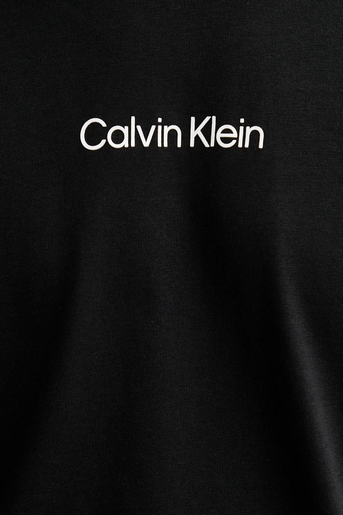 Βαμβακερή μπλούζα με μακριά μανίκια Calvin Klein LV04LD232G μαύρο
