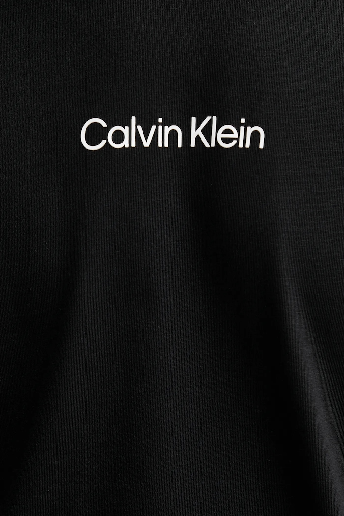 Βαμβακερή μπλούζα με μακριά μανίκια Calvin Klein LV04LD232G μαύρο