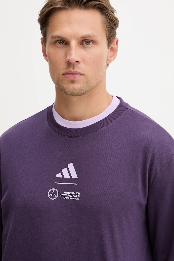 Tričko s dlhým rukávom adidas x Mercedes JX8812 fialová
