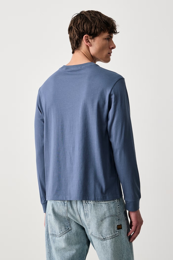 Odzież Calvin Klein Jeans Longsleeve męski bawełniany LV04RD247G niebieski