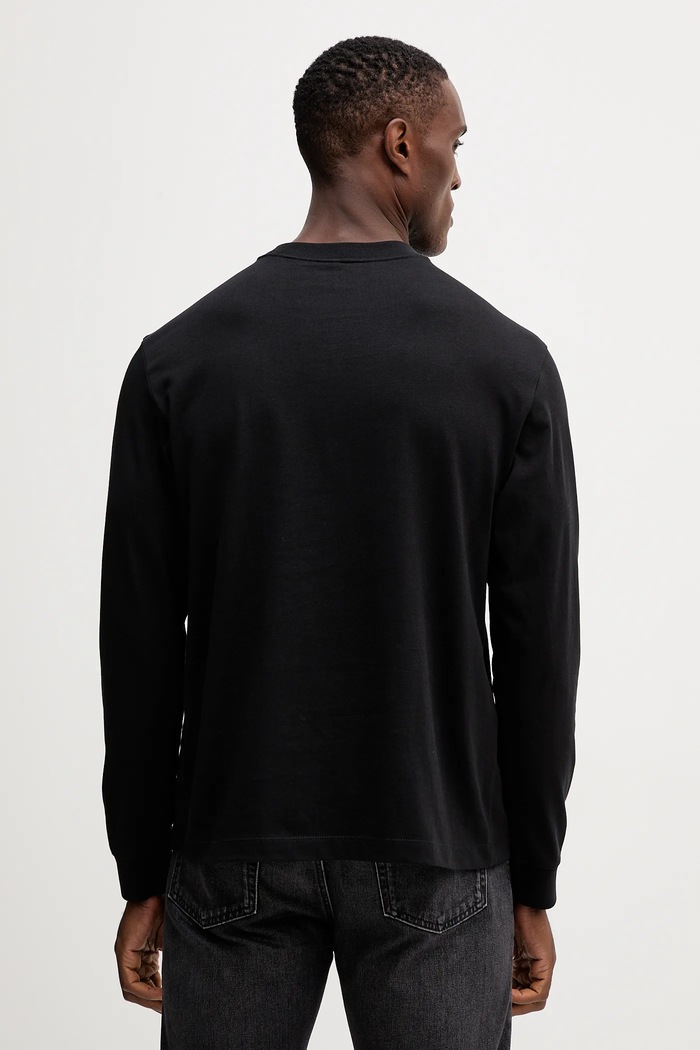 Odzież Calvin Klein Jeans longsleeve bawełniany LV04RD247G czarny