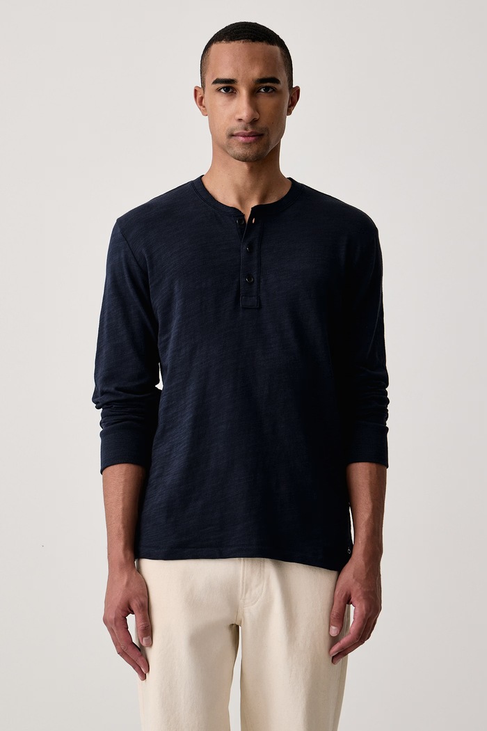 rag & bone Longsleeve męski bawełniany granatowy RF2925FT2FM