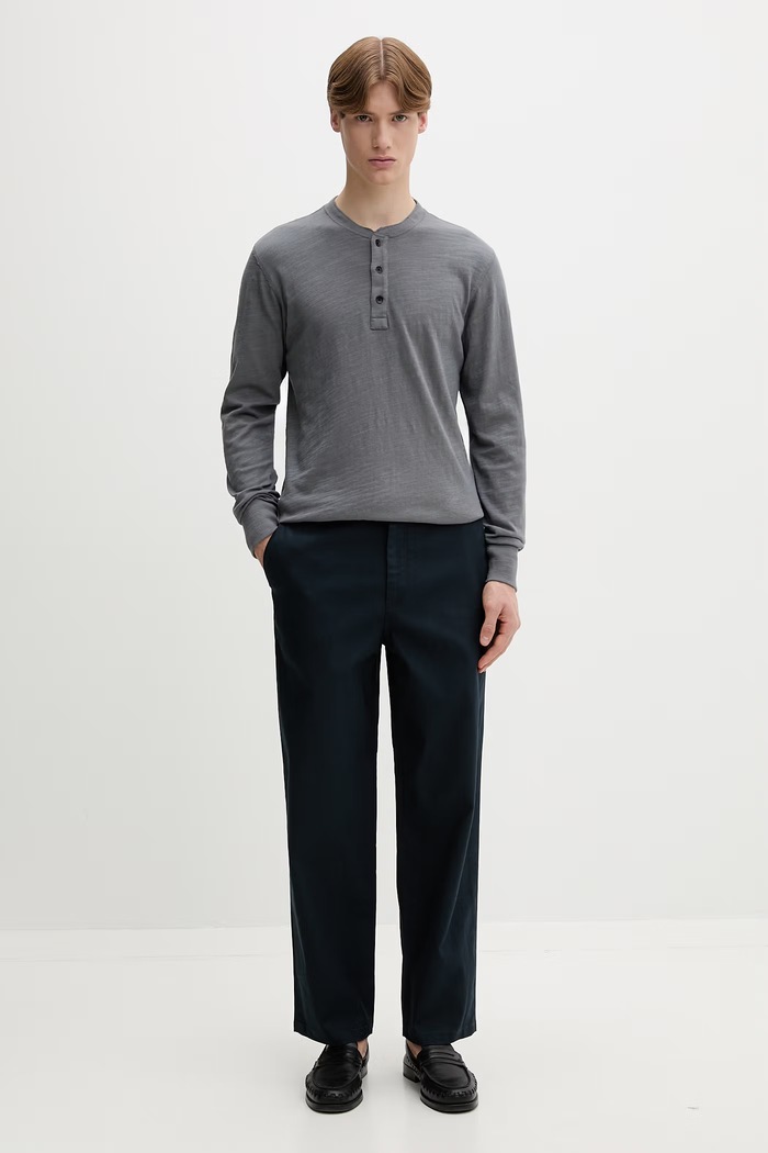 Rag & Bone tričko s dlhým rukávom pánske bavlnené RF2925FT2FM sivá SS26