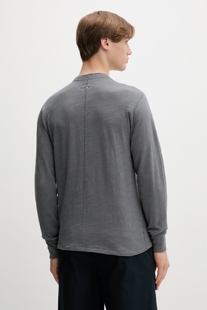 Oblečenie Rag & Bone tričko s dlhým rukávom pánske bavlnené RF2925FT2FM sivá