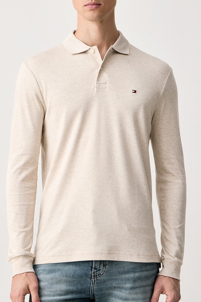 Majica dugih rukava za muškarce od pamuka Tommy Hilfiger MW0MW37317 bež