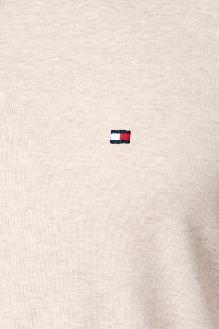 Majica dugih rukava za muškarce od pamuka Tommy Hilfiger bež MW0MW37317