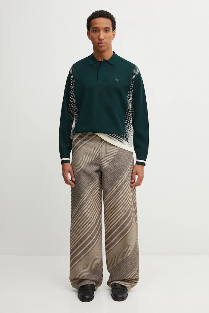 Filling Pieces pulover bărbătesc cu vâscoză Knit Shirt Rugby 422571500243