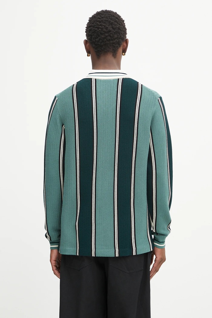 Odjeća Filling Pieces Knit Football Jersey pulover s viskozom za muškarce 422574500148 zelena