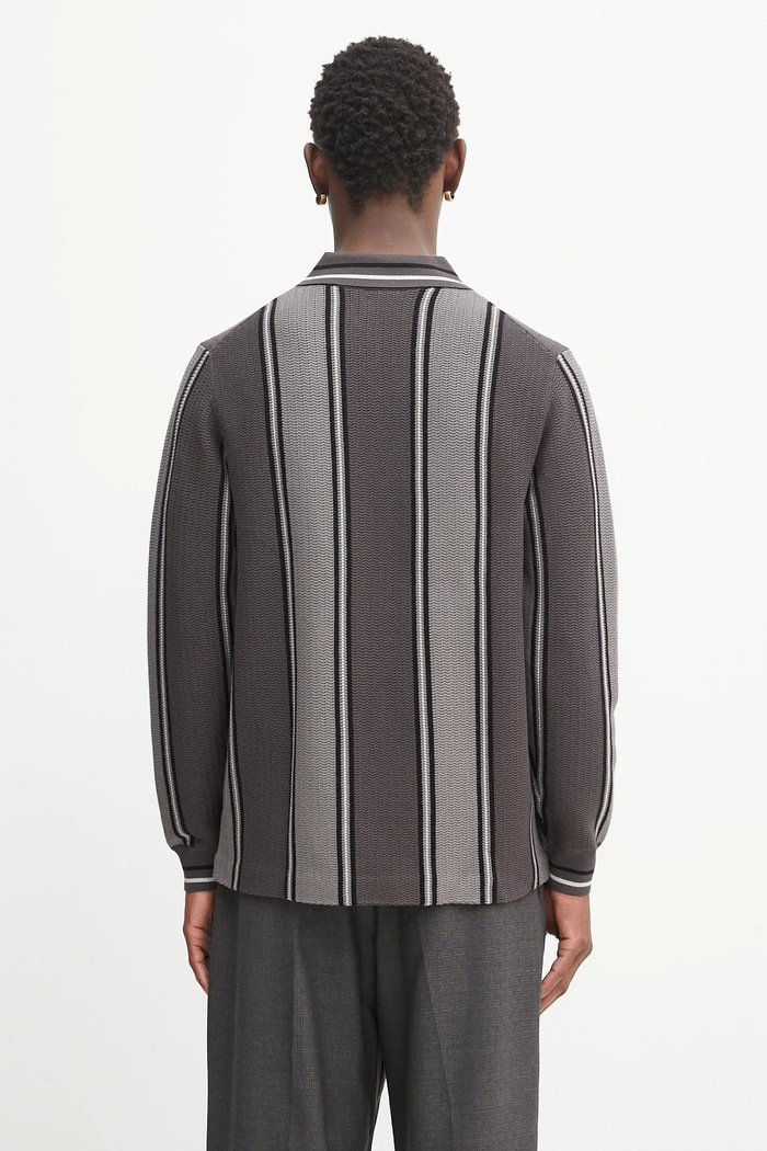 Odjeća Filling Pieces Knit Football Jersey pulover s viskozom za muškarce 422574500148 siva