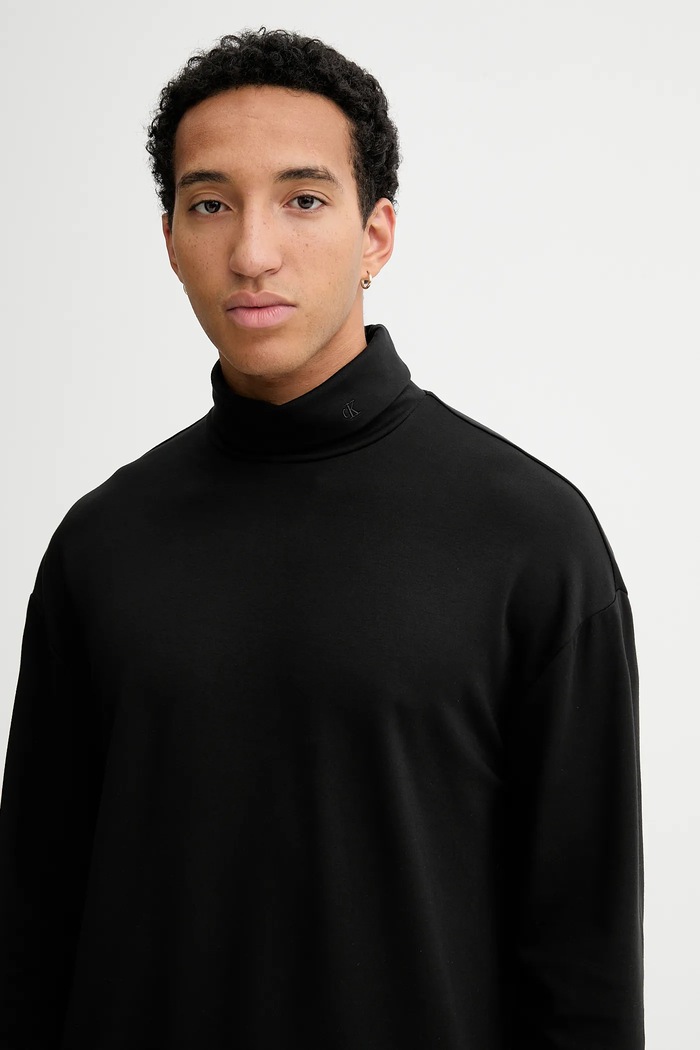 Tričko s dlhým rukávom Calvin Klein čierna LV04LD215G