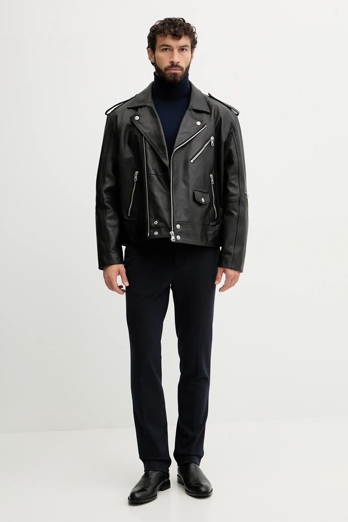 Vlnený sveter Michael Kors CF460F97AP tmavomodrá AW25
