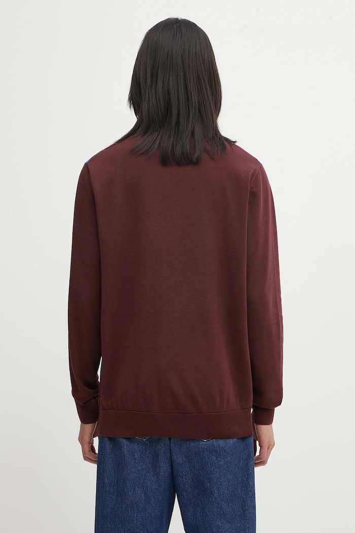 Îmbrăcăminte Fred Perry pulover de bumbac K1318 burgundia