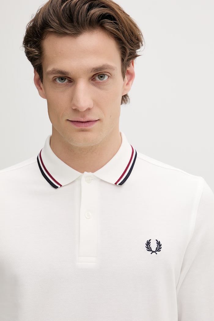 Fred Perry pamut hosszúujjú fehér M3636