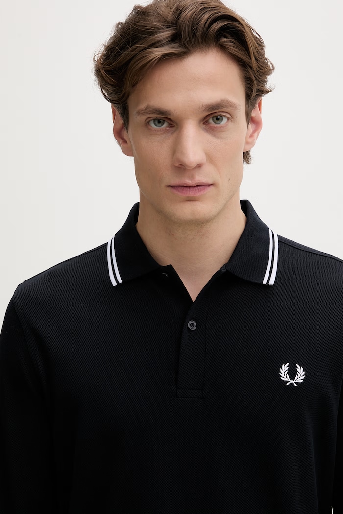 Fred Perry pamut hosszúujjú sötétkék M3636