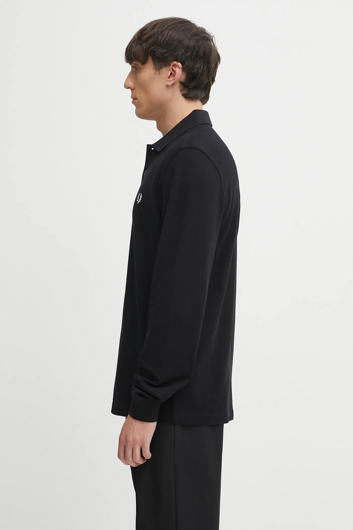 Fred Perry cotton longsleeve top M6006 black SS26
