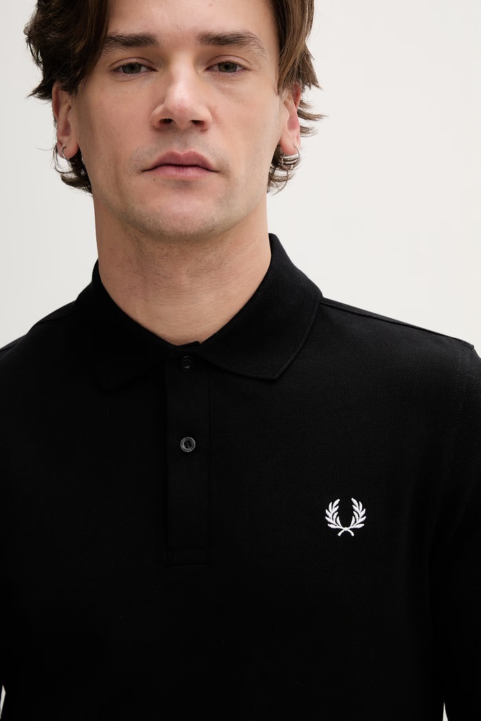 Fred Perry pamut hosszúujjú fekete M6006