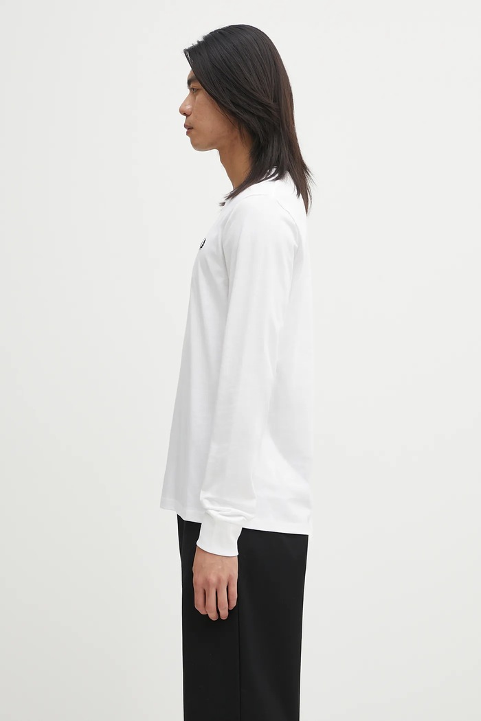 Bavlněné tričko Fred Perry M9602 bílá AW25