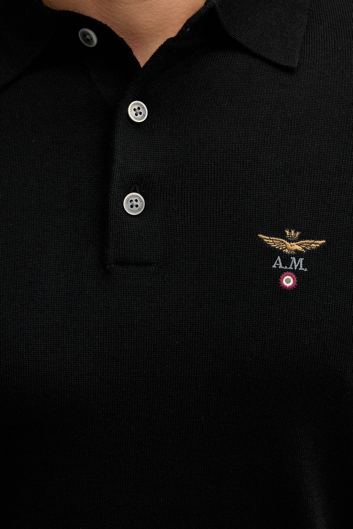 Aeronautica Militare svetr pánský vlněný MA1607UL00415 černá