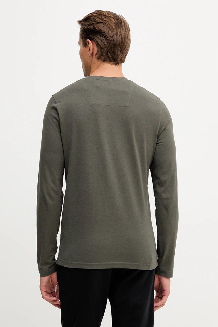 Îmbrăcăminte Aeronautica Militare longsleeve din bumbac TS2477UJ00641 gri