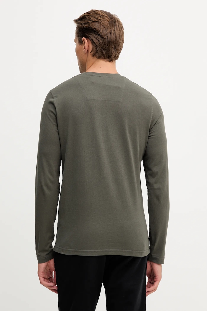 Îmbrăcăminte Aeronautica Militare longsleeve din bumbac TS2477UJ00641 gri