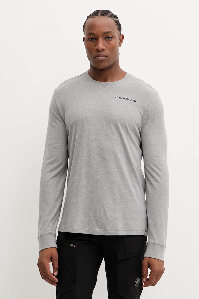 Smartwool longsleeve sport print gri SW003018