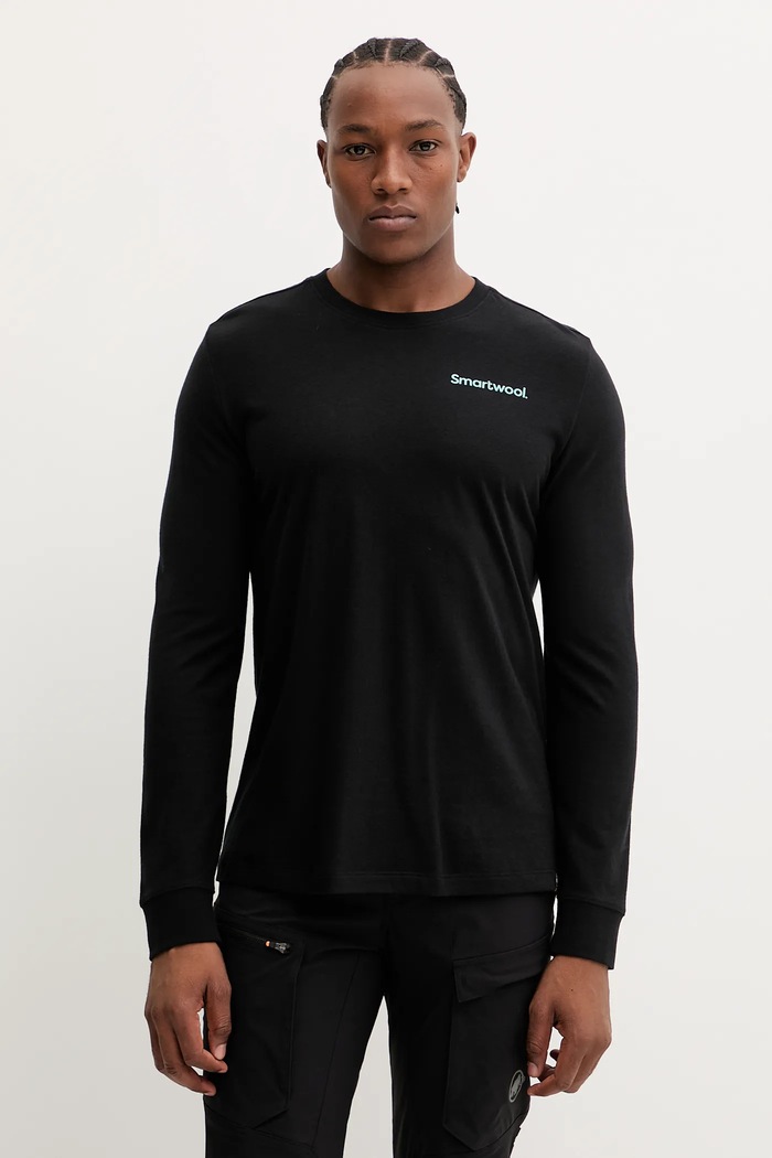 Smartwool longsleeve sport print negru SW003018