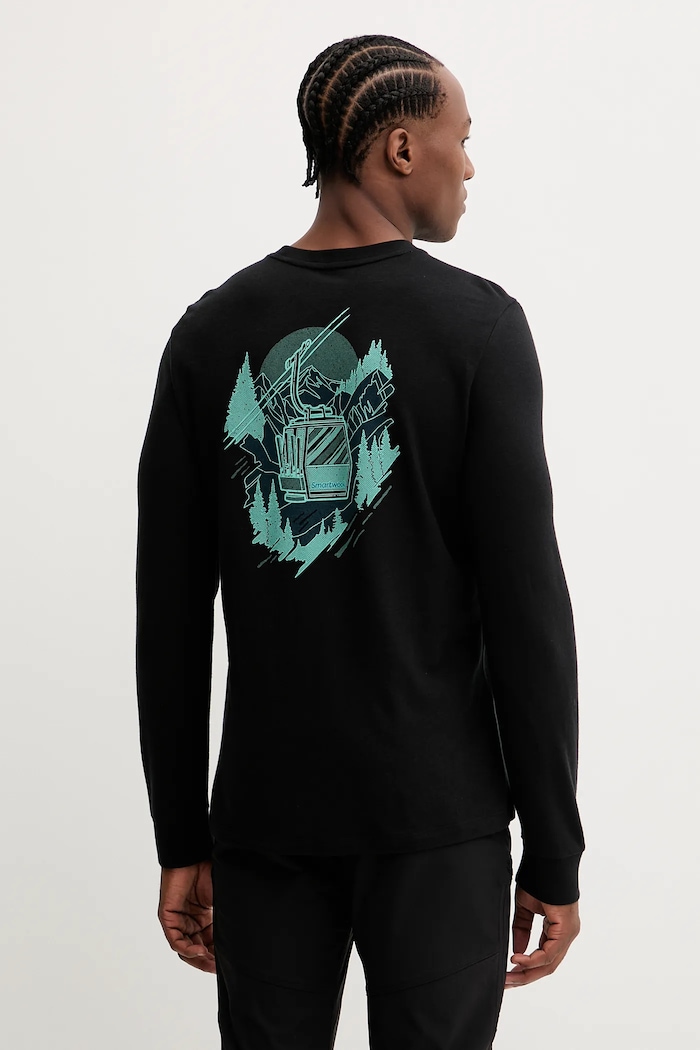 Îmbrăcăminte Smartwool longsleeve sport SW003018 negru
