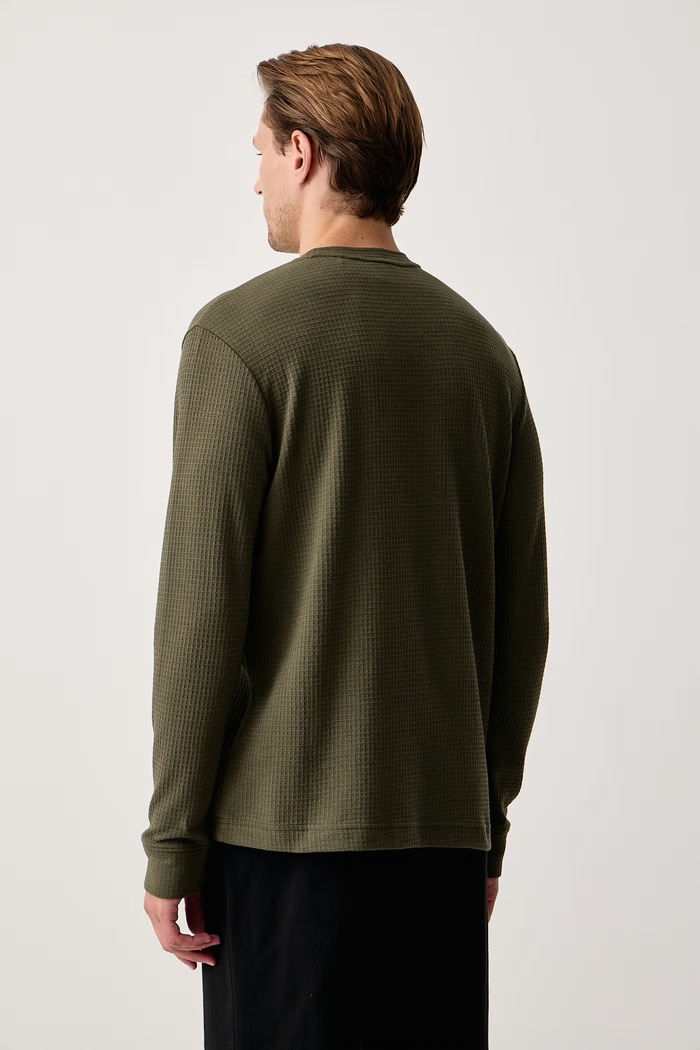 Îmbrăcăminte HUGO Longsleeve lounge pentru bărbați cu bumbac Austin LS Shirt 50532022 verde