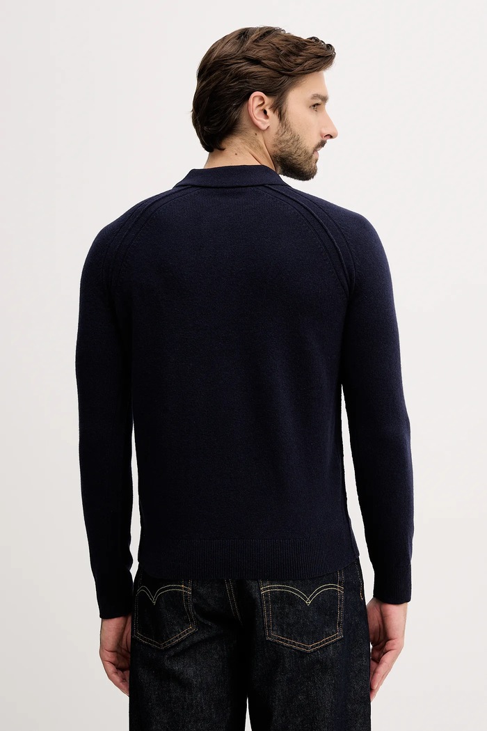 Odzież United Colors of Benetton sweter wełniany 1006U301Q granatowy