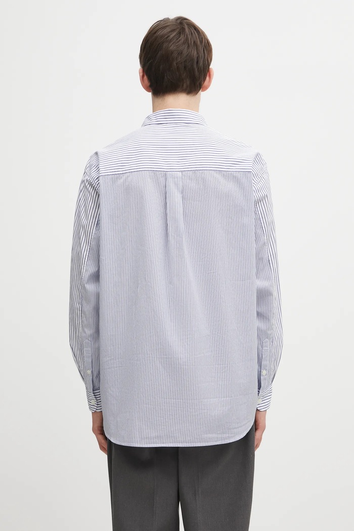 Ρούχα Βαμβακερό πουκάμισο NEIGHBORHOOD MULTI STRIPE 252SPNH.SHM05 μπλε