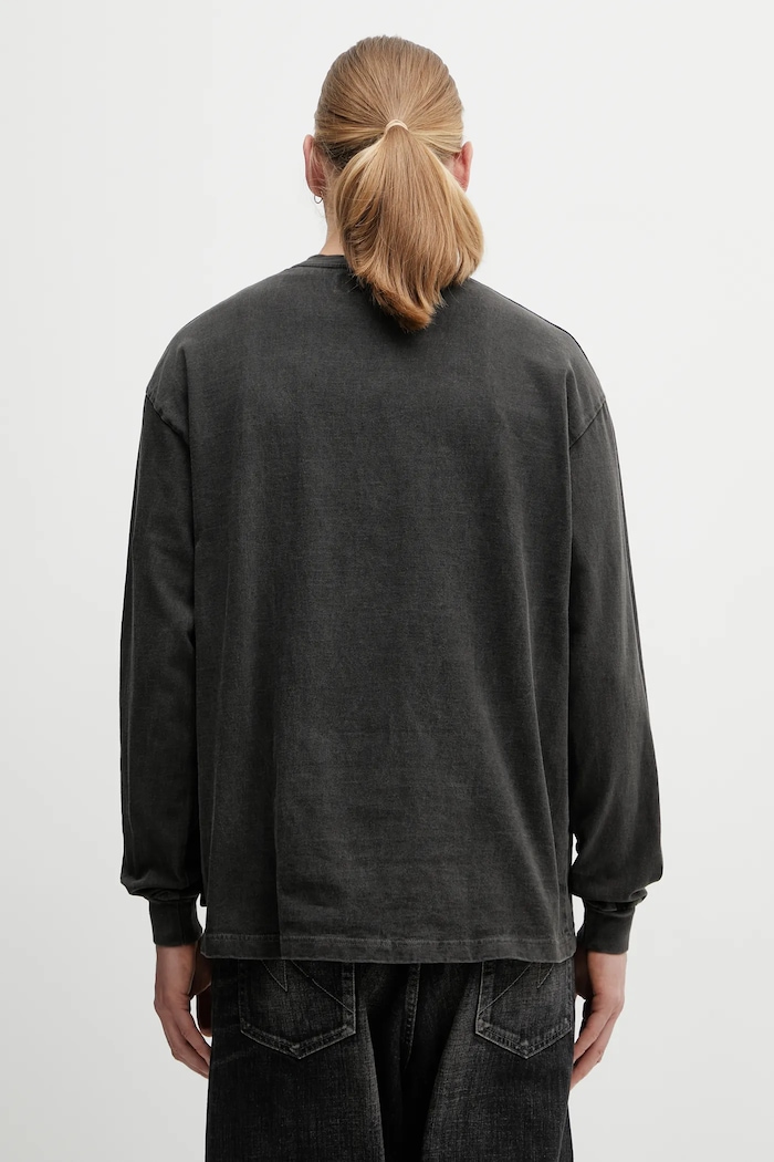 Clothing NEIGHBORHOOD cotton longsleeve top PIGMENT DYED 252FPNH.CSM06 gray