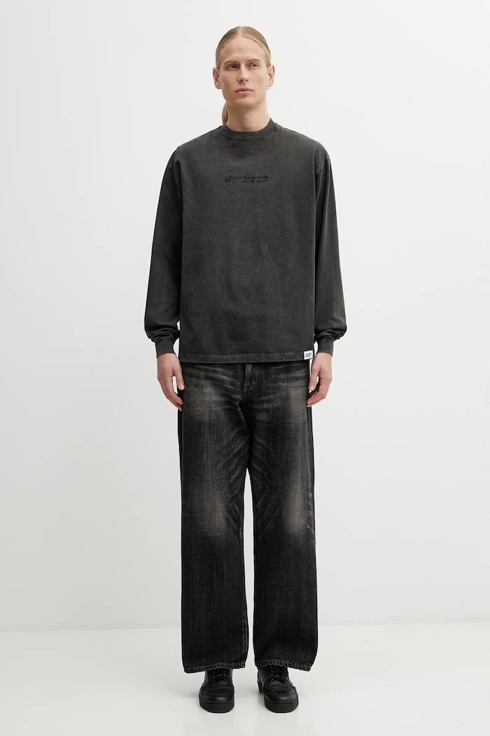 NEIGHBORHOOD cotton longsleeve top PIGMENT DYED 252FPNH.CSM06 gray