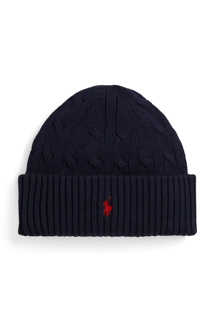 Čiapka Polo Ralph Lauren bavlna tmavomodrá 323980663001