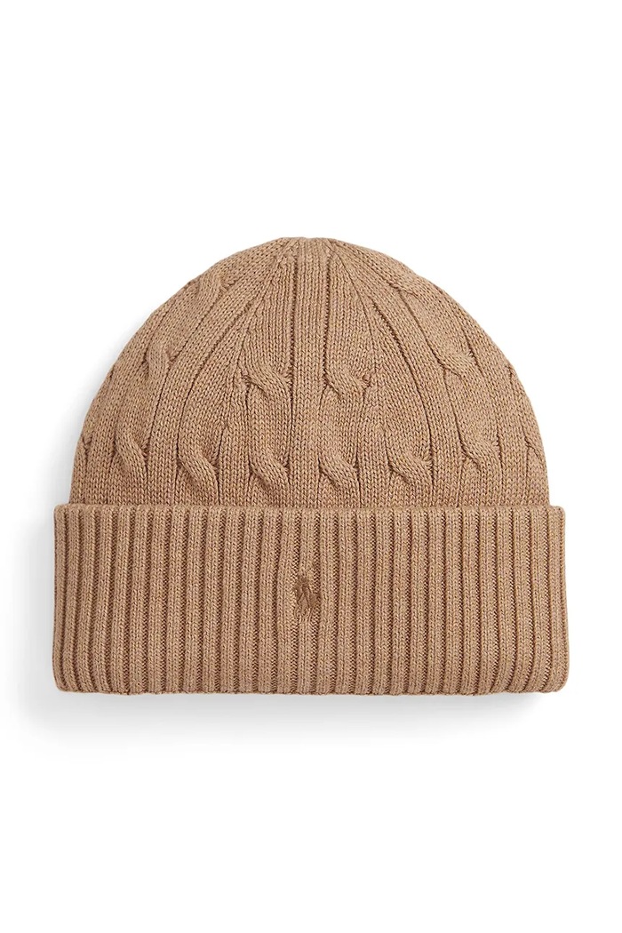 Detská bavlnená čiapka Polo Ralph Lauren bavlna hnedá 323980663008