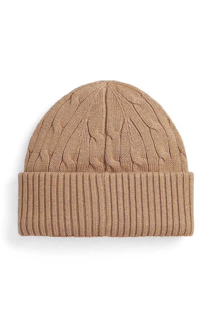 Detská bavlnená čiapka Polo Ralph Lauren 323980663008 hnedá AW25