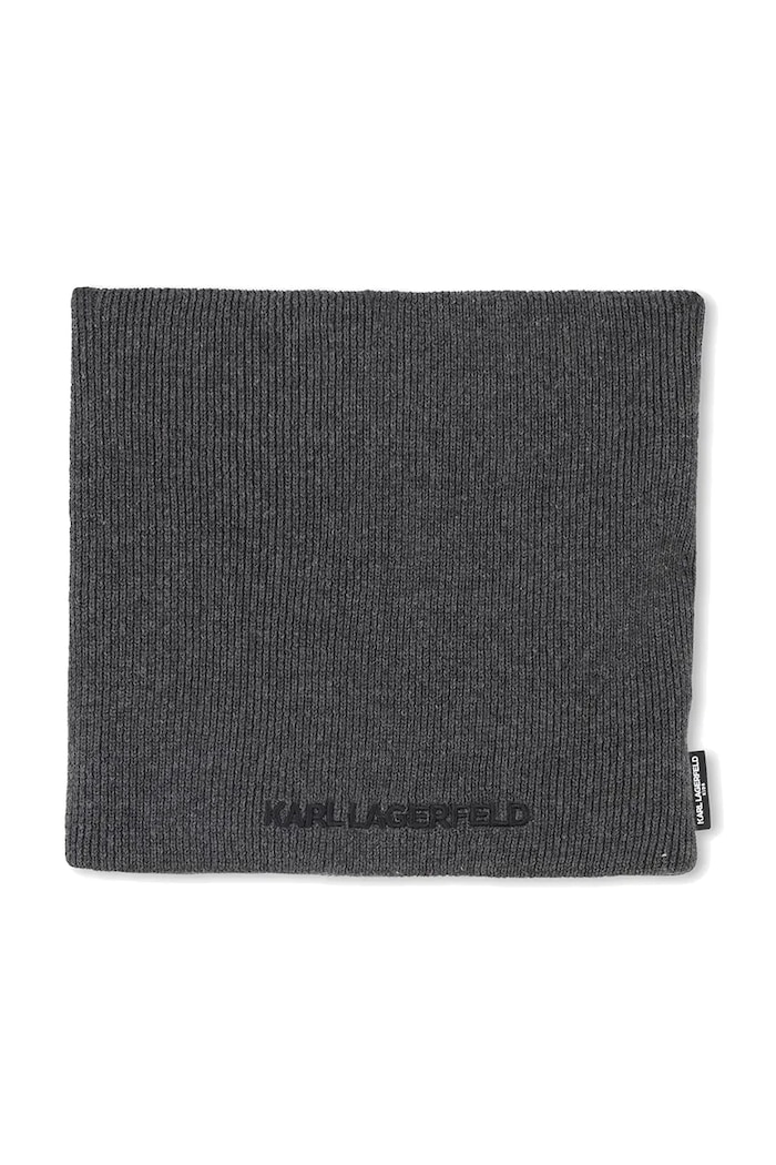 Детска памучна шапка и шал Karl Lagerfeld Z31031.56.58 сив