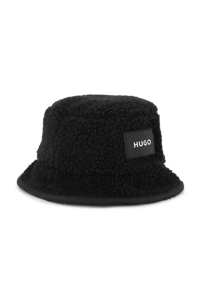Detský obojstranný klobúk HUGO G00549.54.56 čierna