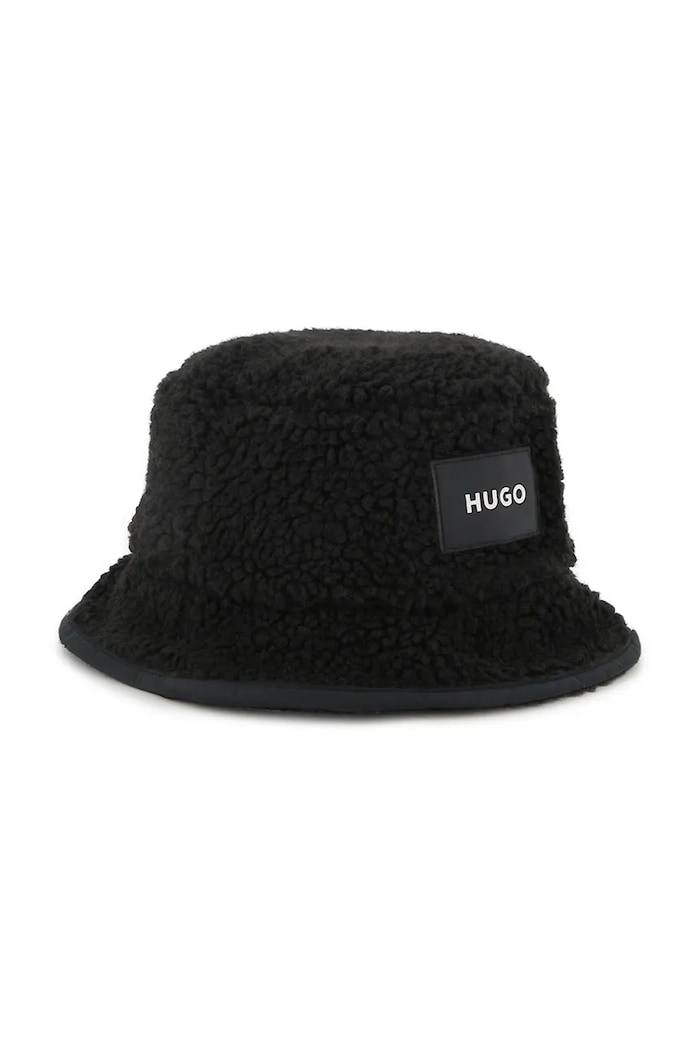 Detský obojstranný klobúk HUGO G00549.54.56 čierna