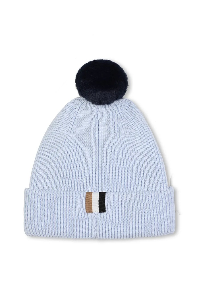 BOSS Căciulă de bumbac pentru copii J52595 albastru AW25
