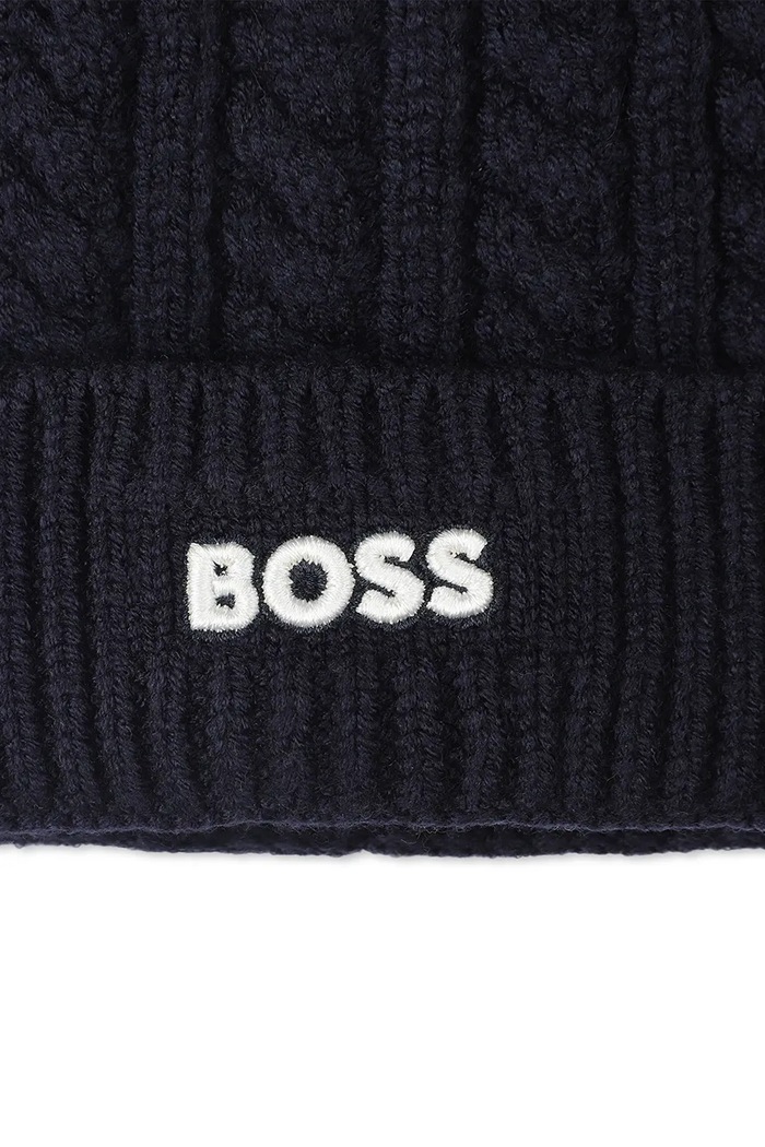 Chlapec Detská čiapka BOSS J52656.42.50 tmavomodrá