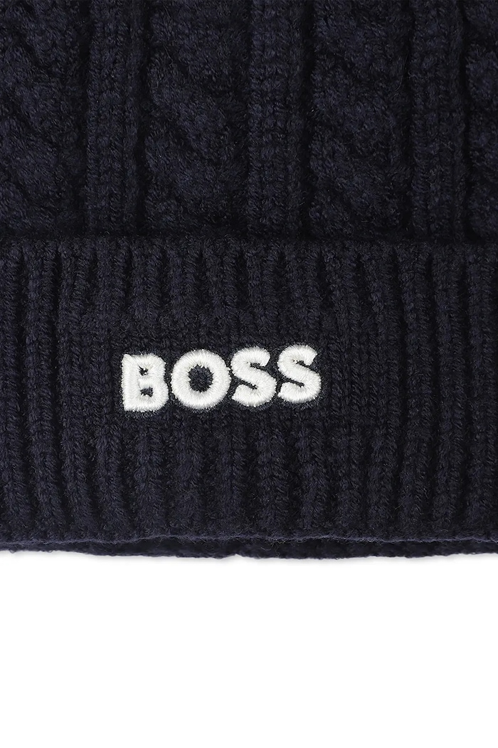 Chlapec Detská čiapka BOSS J52656.42.50 tmavomodrá
