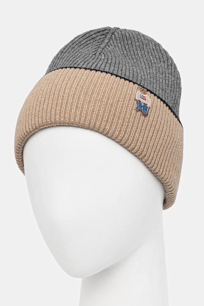 Детска шапка с вълна Jamiks POPS POPS.Nakr.glow.JZI045.B сив AW25