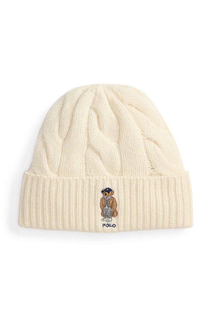Polo Ralph Lauren căciulă de lână imprimeu bej 455981433