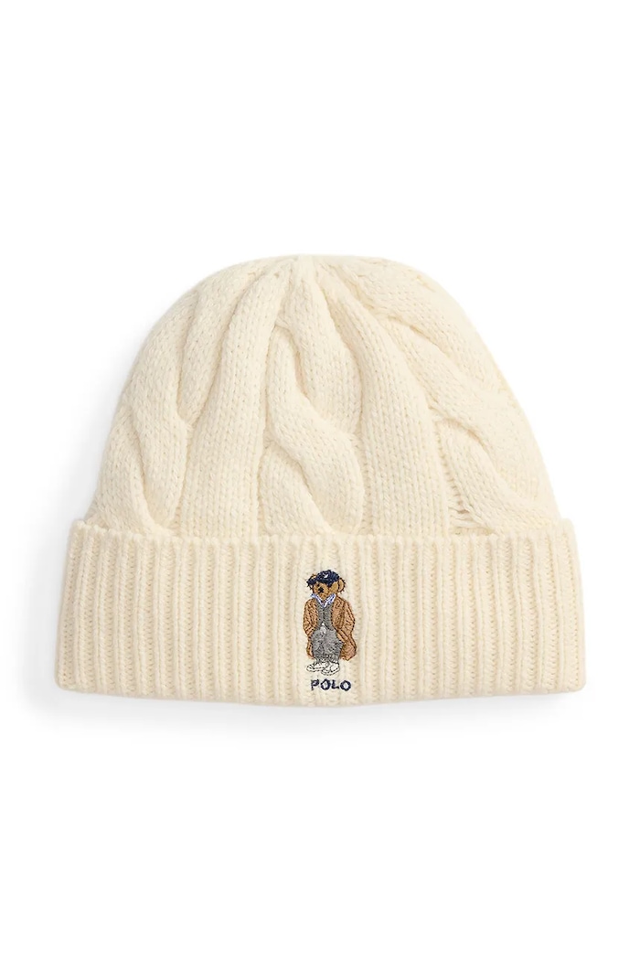 Polo Ralph Lauren căciulă de lână imprimeu bej 455981433