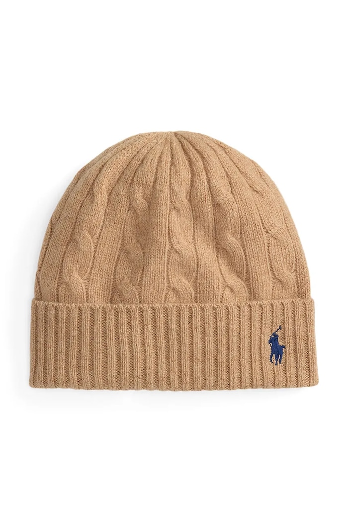 Polo Ralph Lauren czapka wełniana wełna beżowy 455981442