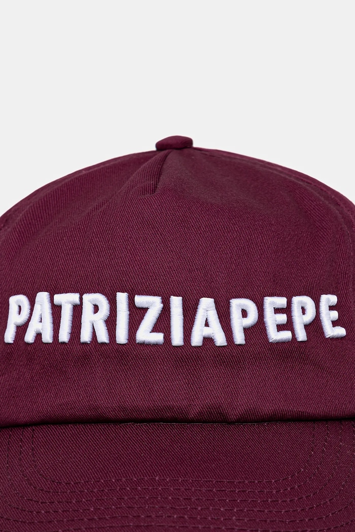 Bavlnená šiltovka Patrizia Pepe 8F0079.AB01 burgundské AA00