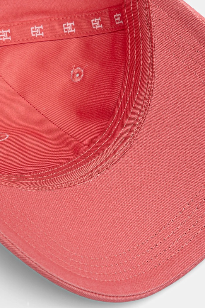 Tommy Hilfiger czapka z daszkiem bawełniana różowy AW0AW17489