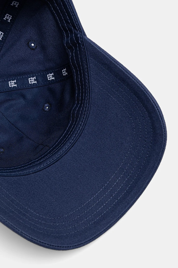 Tommy Hilfiger czapka z daszkiem bawełniana granatowy AW0AW17489