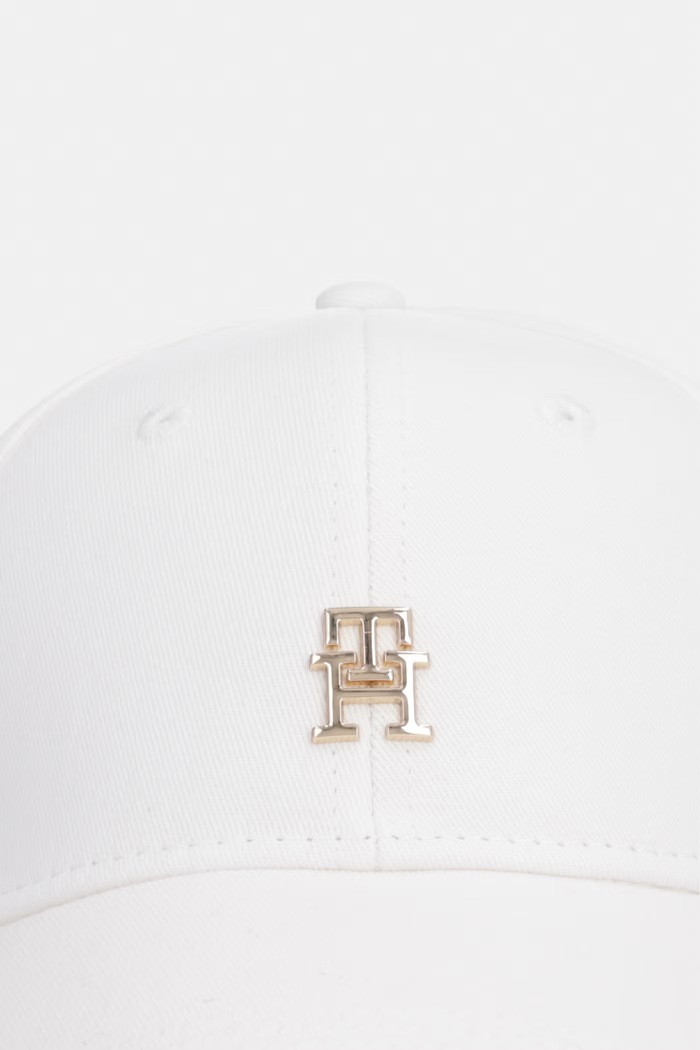 Tommy Hilfiger kapa s šiltom ženska bombažna AW0AW17631 bela SS26