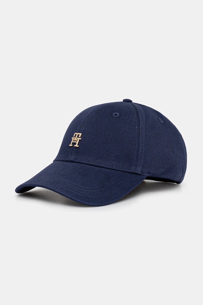 Tommy Hilfiger kapa s šiltom ženska bombažna Bombaž mornarsko modra AW0AW17631